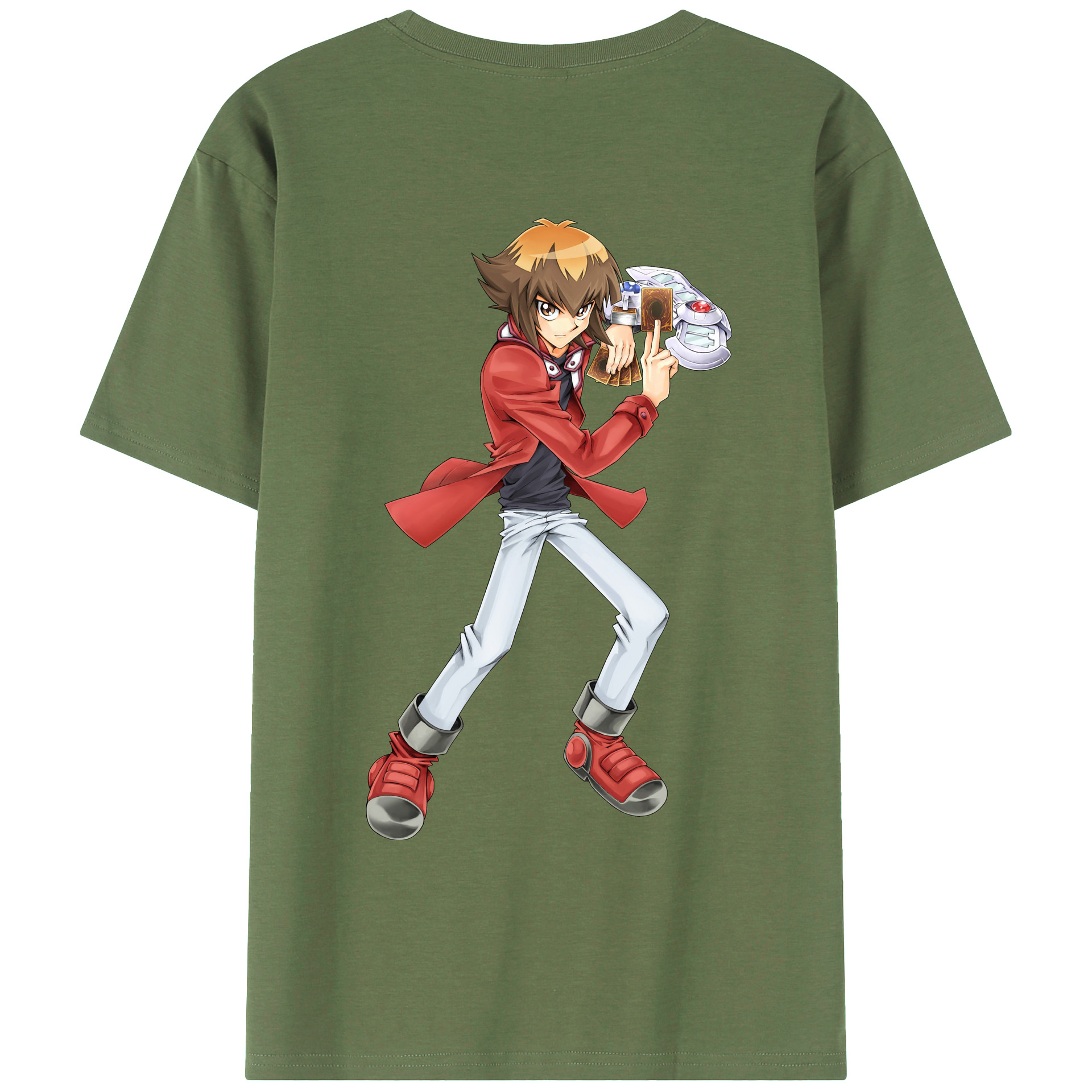 （画像用） 遊☆戯☆王 Yu-Gi-Oh! 綿100％ メンズ半袖Tシャツ（バックプリント） 通気性